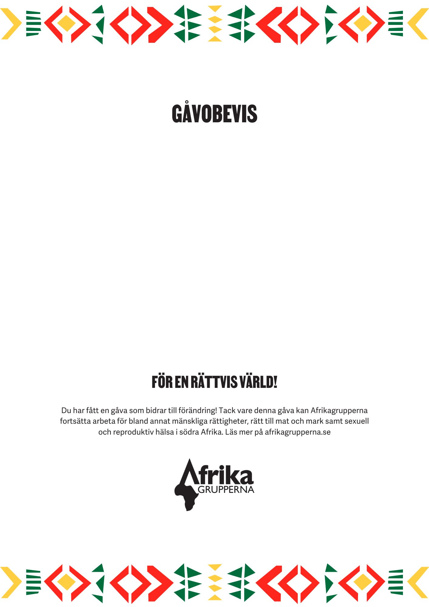 Gåvobevis färgglad ram