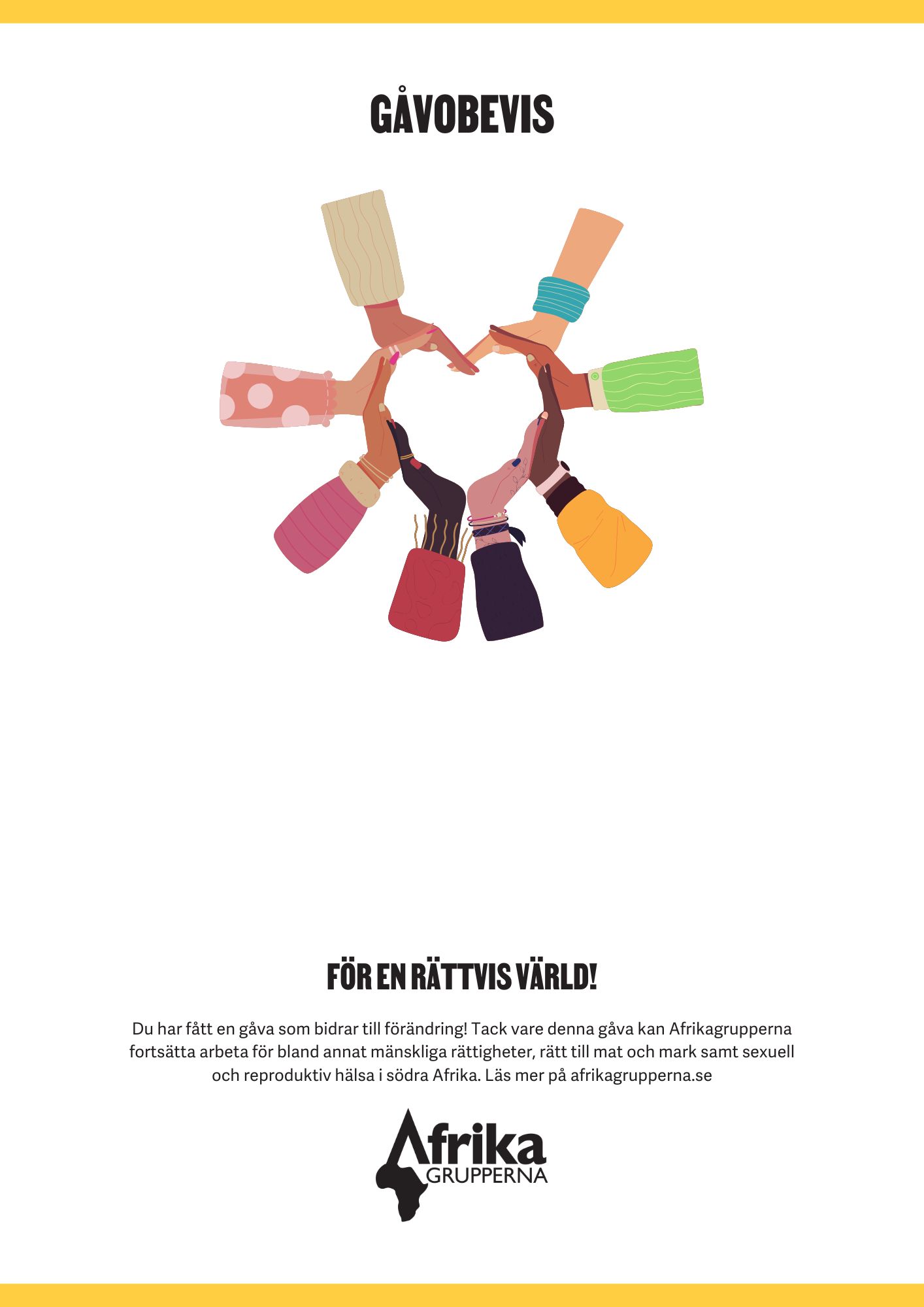 Gåvobevis händer och hjärta