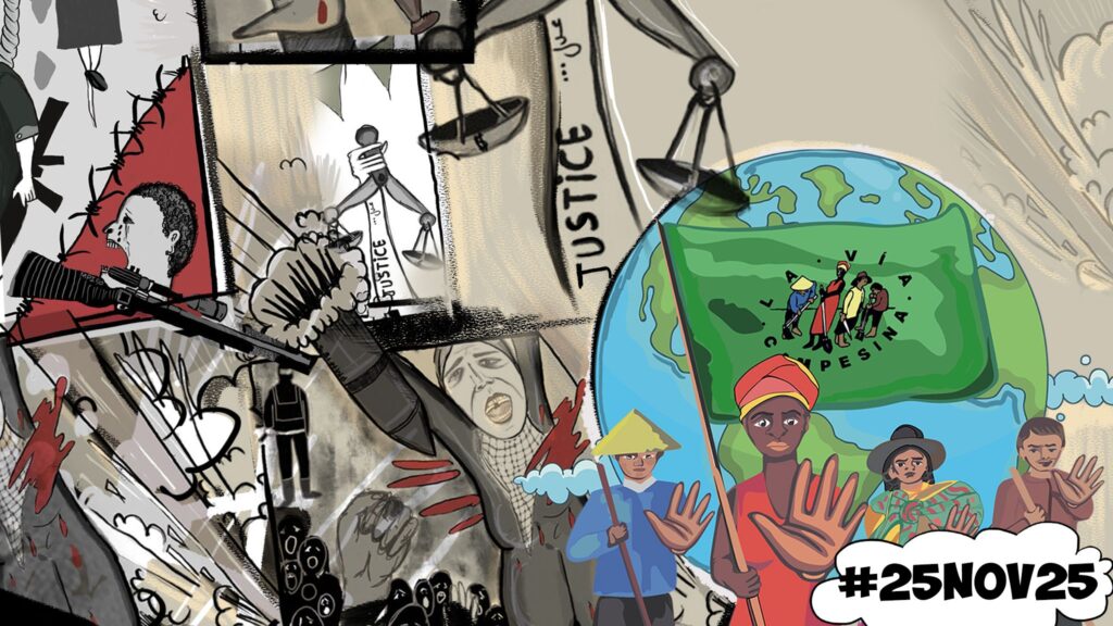 Montage av bilder där sträcker upp handen eller gör "Stopp" med handen